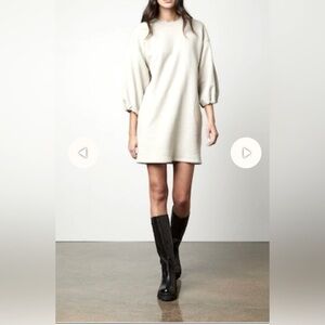 Velvet by Graham & Spencer Jensen Sweatshirt Beige Mini Dress Size XS